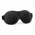 Charcoal contoured sleep mask with raised eye pockets on white background